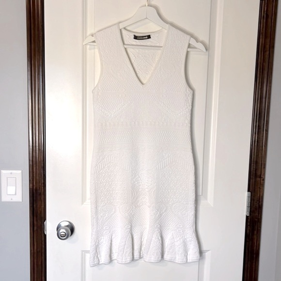 Roberto Cavalli White Knit Dress M - Picture 2 of 11